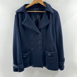 Zenana Outfitters Navy Peacoat Size Large Chic Fall/Winter Layer